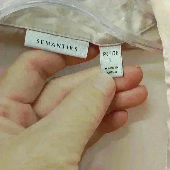 Blouse pink silk/spandex petite - Picture 5 of 7